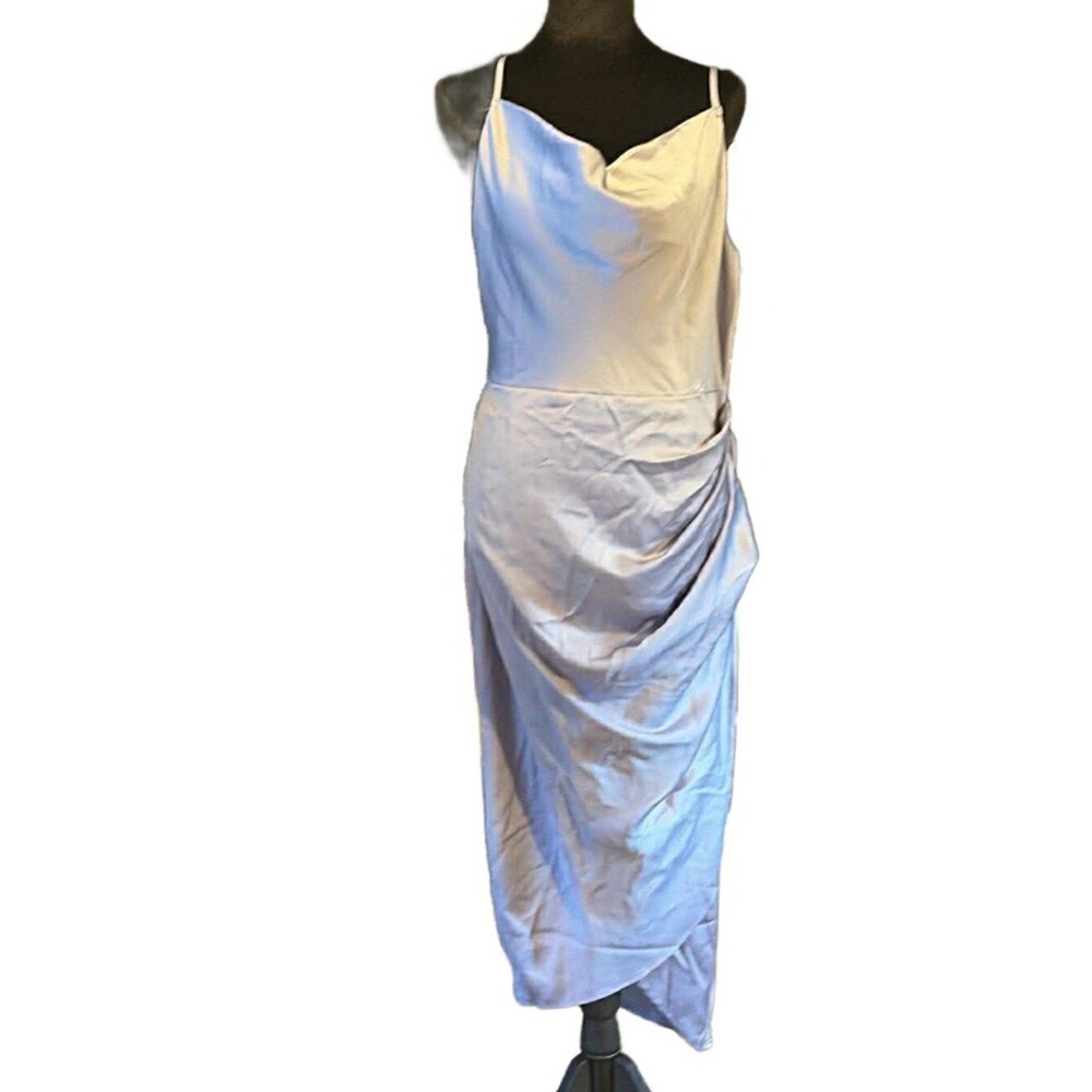 NWOT Cornflower Blue Satin Dress